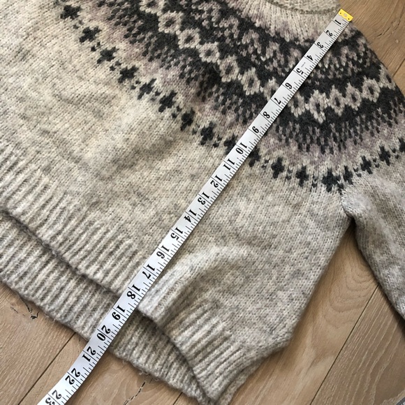 Abercrombie & Fitch Fair Isle Turtleneck Sweater in Grey Size M - Picture 10 of 10